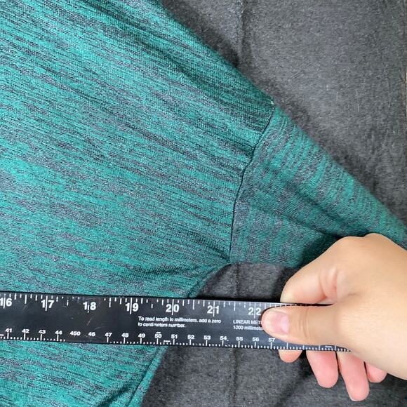 Banana Republic Womens Sweater Green Black Turtleneck Cropped Luxespun Stretch M - Picture 8 of 12